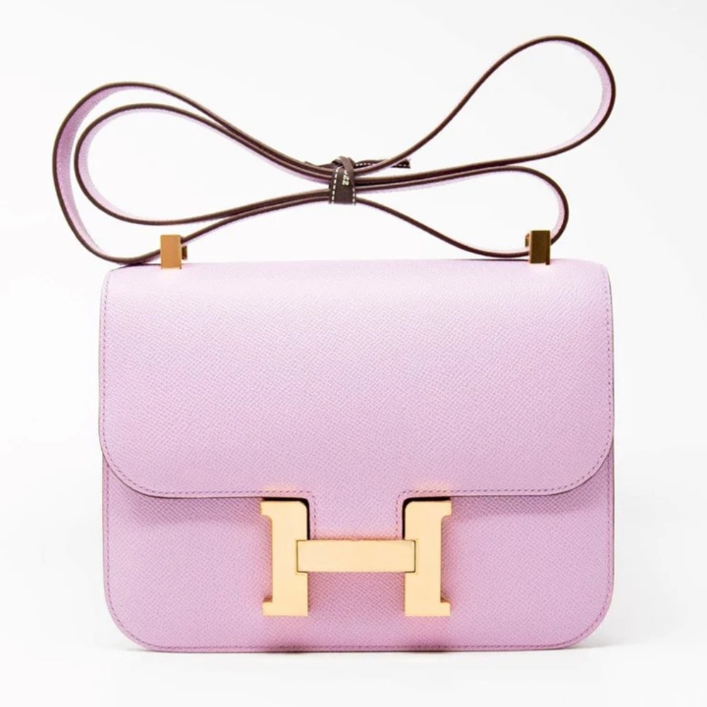 HERMES MAUVE SYLVESTRE EPSOM CONSTANCE 24